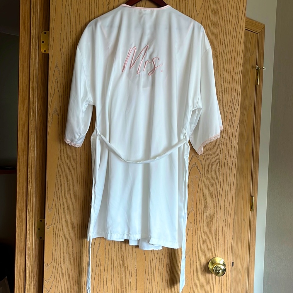 Wedding robe and slip